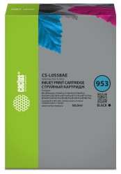 Картридж струйный Cactus 953 (CS-L0S58AE) для принтеров HP OJ 7720 Pro/ 7730/ 7740/ 8210, черный, 58 мл