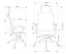 Кресло руководителя Cactus CS-LBK-BARSELONA кожа крестов. алюминий