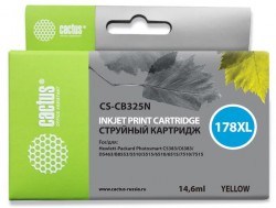 Картридж струйный Cactus CS-CB325N(CS-CB325) №178XL желтый (10мл) для HP PS B8553/C5383/C6383/D5463