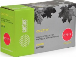 Картридж лазерный Cactus 711Y (CS-C711Y) для принтеров Canon LBP5300 желтый 6000 страниц