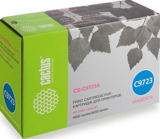 Картридж лазерный Cactus C9723A (CS-C9723A) для принтеров HP Color LaserJet 4600/ 4650 пурпурный 8000 страниц