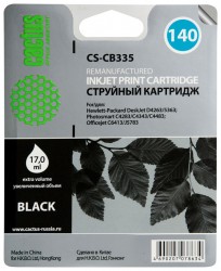 Картридж струйный Cactus CS-CB335 №140 черный (17мл) для HP DJ D4263/D4363