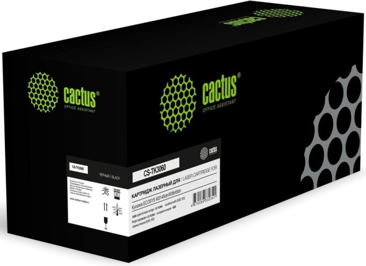 Картридж Cactus TK-3060 (CS-TK3060) для Kyocera Ecosys M3145idn/ M3645idn, чёрный, 14500 стр.