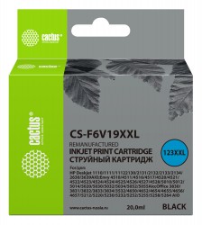 Картридж струйный Cactus CS-F6V19XXL черный для HP DeskJet 1110/ 1111/ 1112/ 2130 (1000стр.) (20мл)