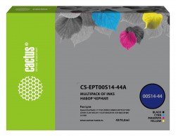 Чернила Cactus CS-EPT00S14-44A голубой/пурпурный/желтый/черный набор 4x70мл для Epson L1110 Ecotank/ L3100/ L3101/ L3110 / L3150/ L3151