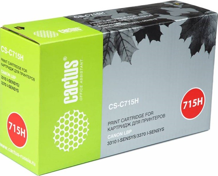 Картридж лазерный Cactus 715H (CS-C715H) для принтеров Canon i-Sensys 3310/ 3370 черный 7000 страниц