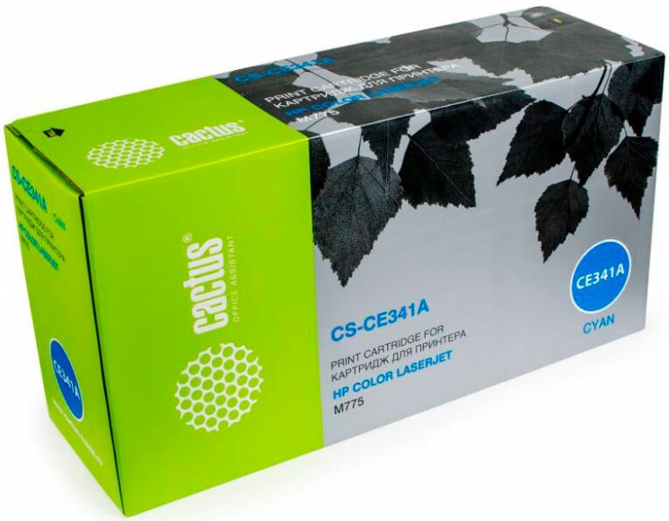 Картридж лазерный Cactus CS-CE341A (HP 651A) для принтеров HP CLJ M775 голубой 16000 страниц