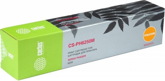 Картридж лазерный Cactus 106R00669 (CS-PH6250M) для принтеров Xerox Phaser 6250 пурпурный 4000 страниц