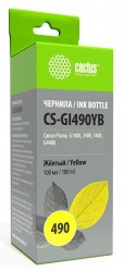 Чернила Cactus CS-GI490YB желтый 100мл для Canon Pixma G1400/G2400/G3400