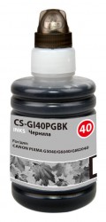 Чернила Cactus CS-GI40PGBK, черный (100мл) для Canon Pixma G5040/ G6040/ GM2040