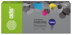 Картридж струйный Cactus T6942 (CS-EPT694200) для принтеров Epson SureColor SC-T3000/ T3070/ T3200/ T5000/ 5200, голубой, 675 мл