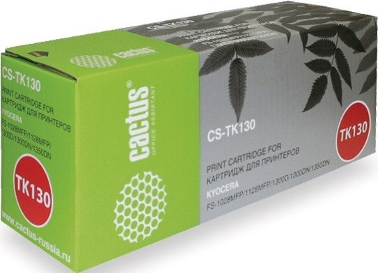 Картридж лазерный Cactus TK-130 (CS-TK130) для принтеров Kyocera Mita FS-1028MFP/ 1128MFP/ 1300D/ 1300DN/ 1350DN черный 7200 страниц