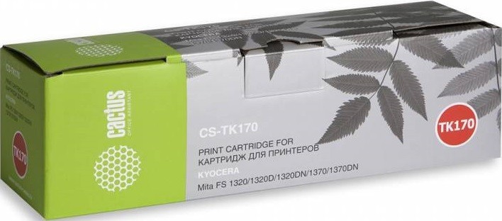 Картридж лазерный Cactus TK-170 (CS-TK170) для принтеров Kyocera Mita FS 1320/ P2135 черный 7200 страниц