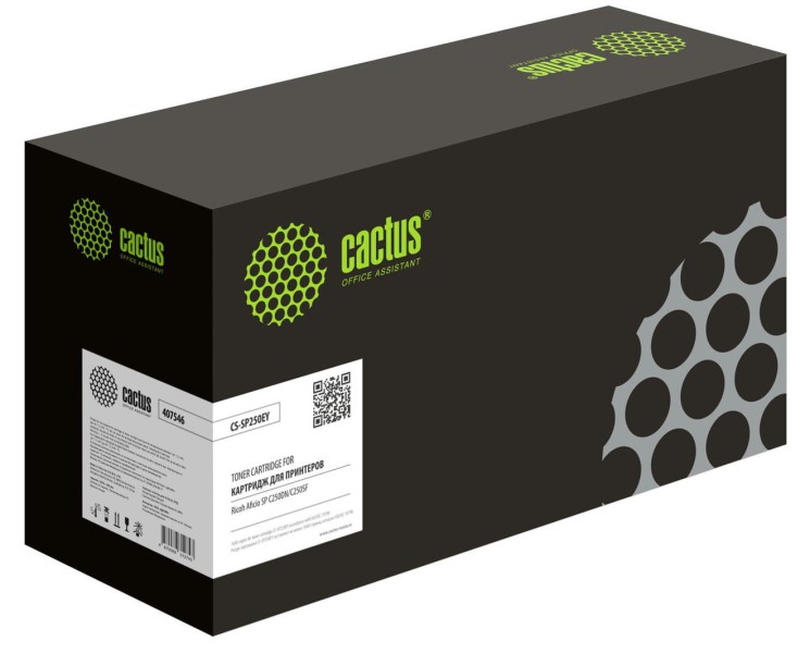 Картридж лазерный Cactus (CS-SP250EY) для принтеров Ricoh Aficio SP C261SFNw, желтый, 1600 стр. Картридж лазерный Cactus (CS-SP250EY) для принтеров Ricoh Aficio SP C261SFNw, желтый, 1600 стр.