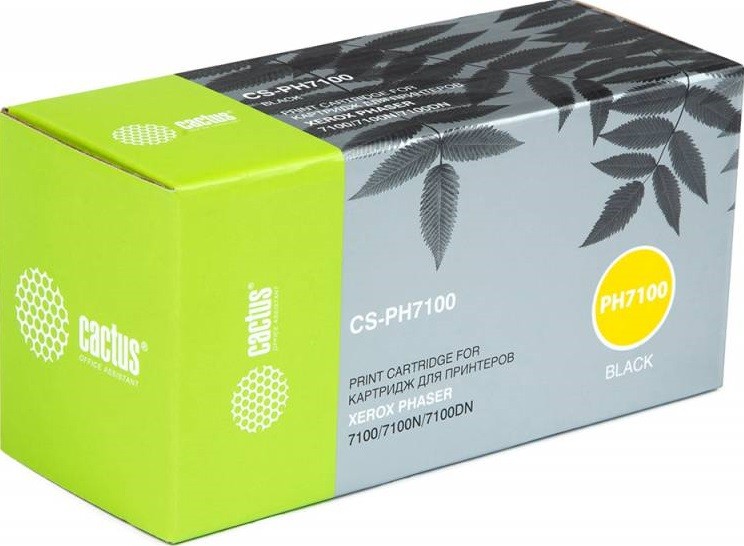 Картридж лазерный Cactus 106R02612 (CS-PH7100BK) для принтеров Xerox Phaser 7100/ 7100N/ 7100DN черный 5000 страниц