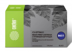 Картридж струйный Cactus CS-EPT8651 для Epson WF5190/5690 черный, 8000 стр.