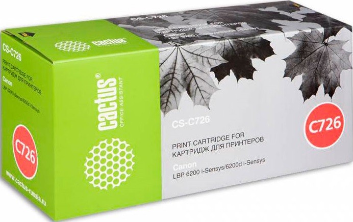 Картридж лазерный Cactus 726S (CS-C726S) для принтеров Canon LBP-6200/ 6200D черный 2100 страниц