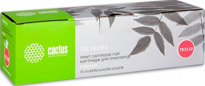 Картридж лазерный Cactus TK-3110 (CS-TK3110) для принтеров Kyocera Ecosys FS-4100DN/ 4200DN/ 4300DN черный 15500 страниц