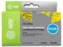 Картридж струйный Cactus CS-CN056 №933 желтый (14мл) для HP DJ 6600