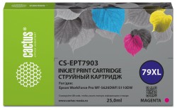 Картридж струйный Cactus 79XL (CS-EPT7903) для принтеров Epson WorkForce WF-4630 Pro/ WF-4640 Pro/ WF-5110 Pro, пурпурный, 24 мл