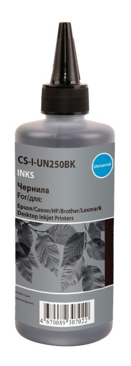 Чернила Cactus CS-I-Un250BK для принтеров HP/ Lexmark/ Canon/ Epson/ Brother, черный, 250 мл