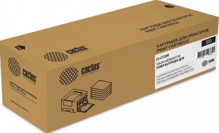 Картридж лазерный Cactus 728R (CS-C728R) для принтеров Canon i-Sensys MF4410/ 4430/ 4450/ 4550D черный 2100 страниц