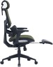 Кресло Cactus CS-CHR-MC01-LGN сет./эко.кожа с подголов. крестов. пластик, подст.для ног, салатовое