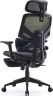 Кресло Cactus CS-CHR-MC01-LGNBK сиденье черное сетка/ткань с подголов. крестов. пластик, подст.для ног, салатовое
