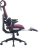 Кресло Cactus CS-CHR-MC01-RD сет./эко.кожа с подголов. крестов. пластик, подст.для ног, красное