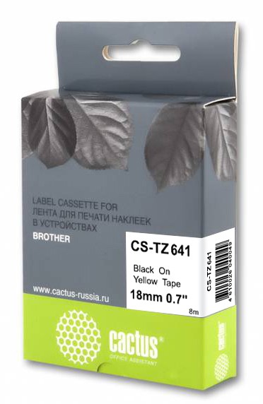Картридж ленточный Cactus CS-TZ641 черный для Brother 1010/1280/1280VP/2700VP