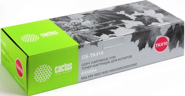 Картридж лазерный Cactus TK-410 (CS-TK410) для принтеров Kyocera Mita FS 1620/ 1635/ 1650/ 2020/ 2035/ 2050 черный 15000 страниц