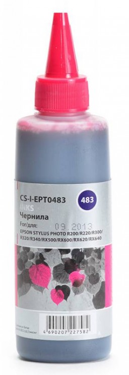 Чернила Cactus CS-I-EPT0483 пурпурный 100мл для Epson StPh R200/R220/R300/R320