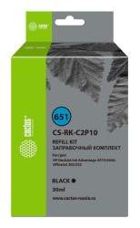 Заправочный набор Cactus №651 (CS-RK-C2P10) для принтеров DJ 5575/ 5645, черный, 30 мл