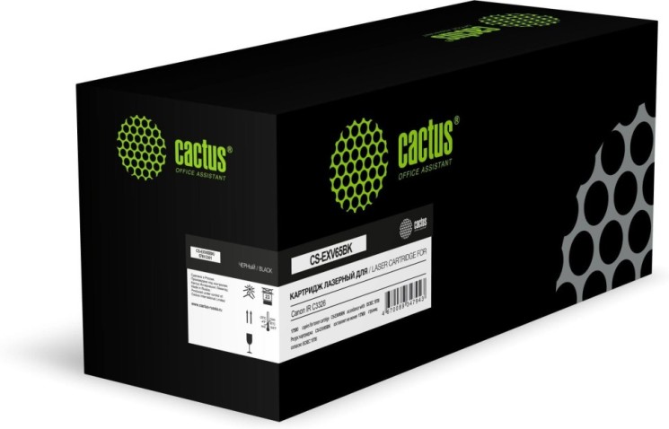Картридж Cactus C-EXV65BK 5761C001 (CS-EXV65BK) Black для Canon imageRUNNER C3326, чёрный, 17500 стр.