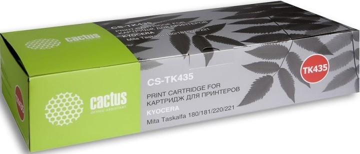 Картридж лазерный Cactus TK-435 (CS-TK435) для принтеров Kyocera Mita TASKalfa 180/ 181/ 220/ 221 черный 15000 страниц