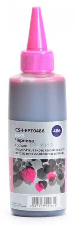 Чернила Cactus CS-I-EPT0486 светло-пурпурный 100мл для Epson StPh R200/R220/R300/R320