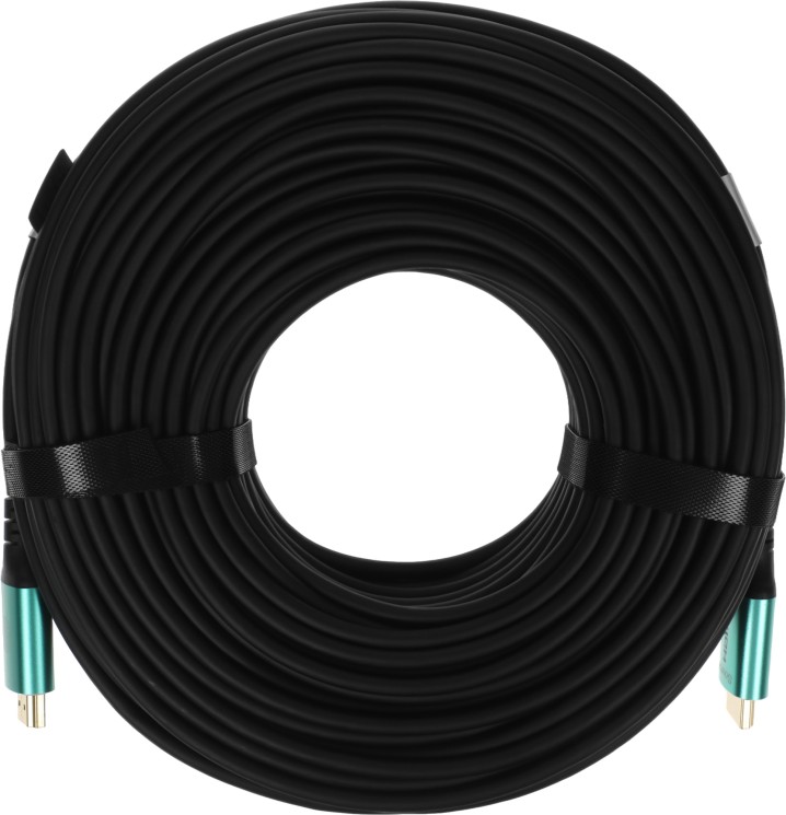 Кабель аудио-видео Cactus CS-HDMI-AOC-2.1-50 HDMI (m)/HDMI (m) 50м. позолоч.конт. черный