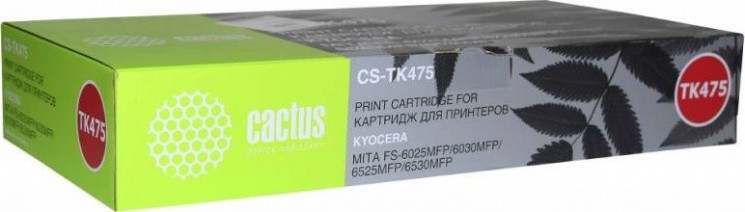 Картридж лазерный Cactus TK-475 (CS-TK475) для принтеров Kyocera FS-6025/ B/ 6030 черный 15000 страниц
