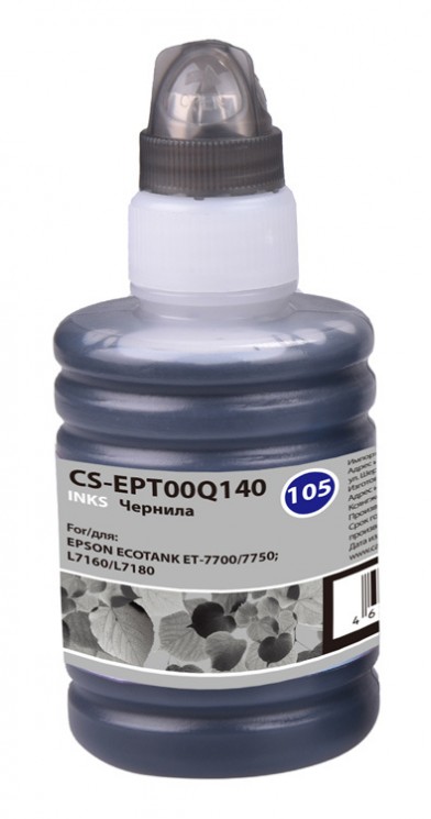Чернила Cactus CS-EPT00Q140 черный фото 140мл для Epson L7160/L7180