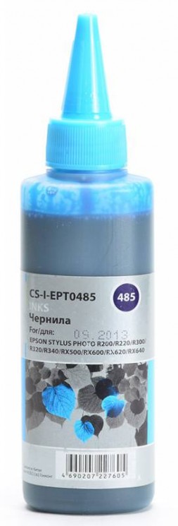 Чернила Cactus CS-I-EPT0485 светло-голубой 100мл для Epson StPh R200/R220/R300/R320