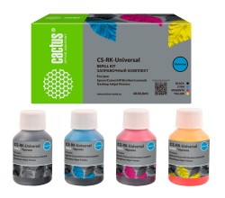 Заправочный набор Cactus CS-RK-Universal для принтеров HP/ Lexmark/ Canon, многоцветный, 4x40 мл