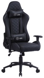 Кресло игровое Cactus CS-CHR-030BL эко.кожа с подголов. крестов. сталь, черное