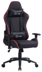 Кресло игровое Cactus CS-CHR-030BLR эко.кожа с подголов. крестов. сталь, черный/ красный