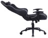 Кресло игровое Cactus CS-CHR-030BLS эко.кожа с подголов. крестов. сталь, черный/ серебристый
