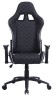 Кресло игровое Cactus CS-CHR-030BLS эко.кожа с подголов. крестов. сталь, черный/ серебристый