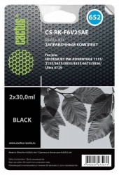 Заправочный набор Cactus CS-RK-F6V25AE черный 60мл для HP DJ Ink Adv 1115/2135/3635/3835/4535
