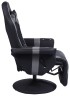 Кресло игровое Cactus CS-CHR-GS200BLG подст. для ног черный/ серый