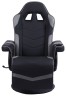 Кресло игровое Cactus CS-CHR-GS200BLG подст. для ног черный/ серый
