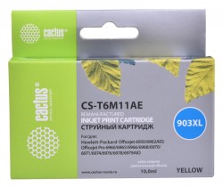Картридж струйный Cactus №903XL CS-T6M11AE желтый (10мл) для HP OJP 6950/6960/6970