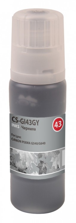 Чернила Cactus CS-GI43GY для принтеров Canon Pixma G640/ 540, серый, 60 мл